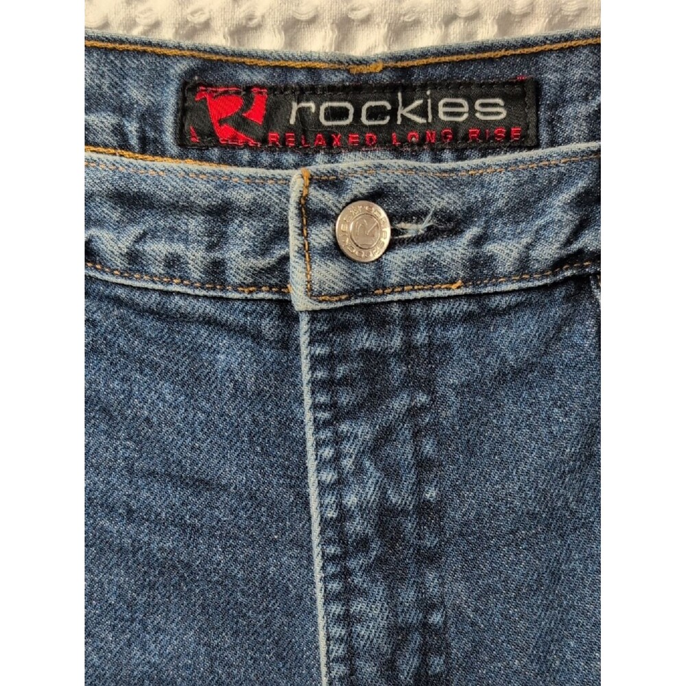 Rockies Mid Blue Relaxed Long Rise Denim Jeans Size 21/22